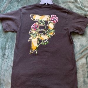 Primitive Black Dirty P Rose Black T-Shirt Short Sleeve